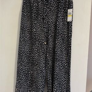 Michael Kors Black and White Patterned Pants